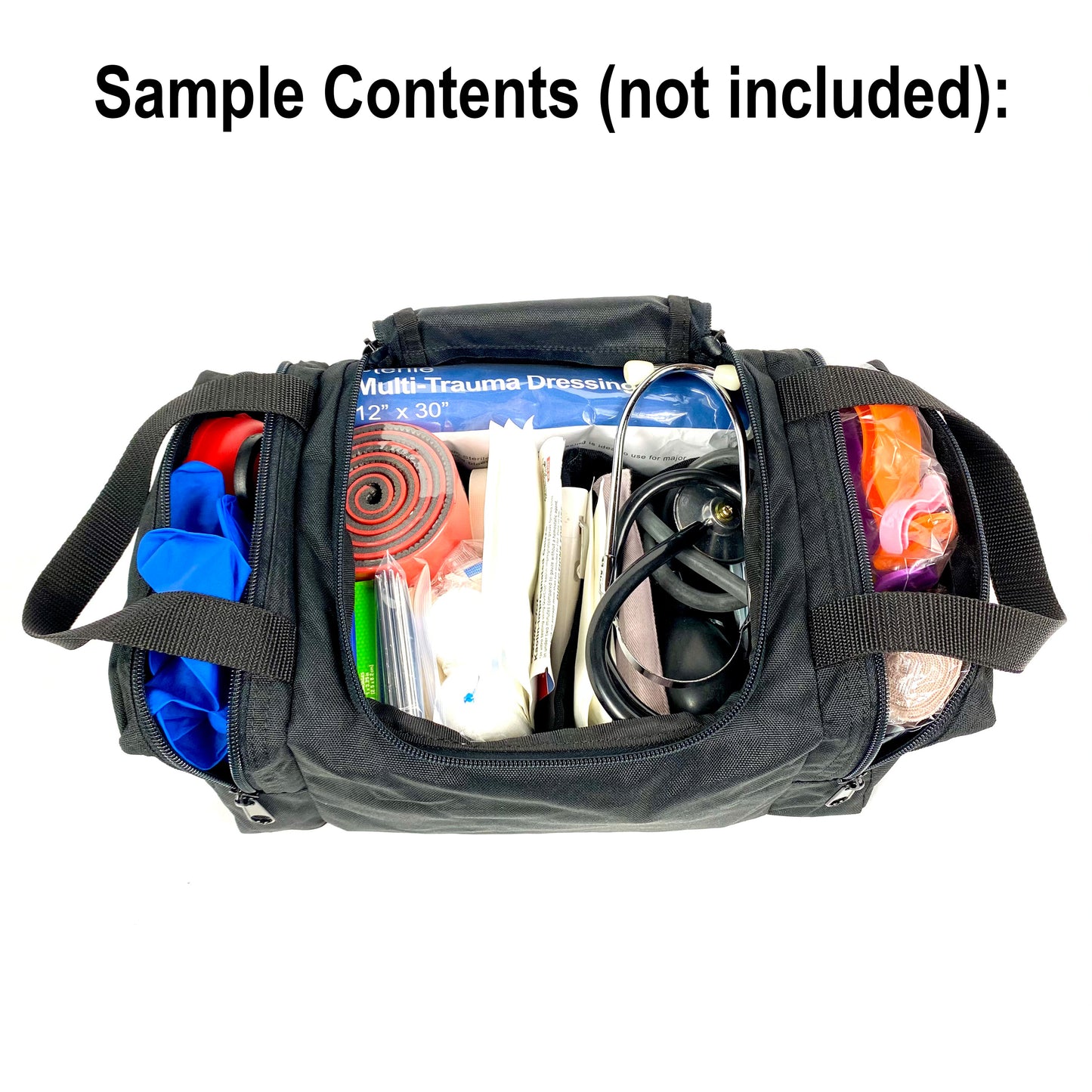X-FIRE Compact (12"x8"x5.5" inches) EMS First Responder Trauma Essentials Bag (EMPTY)