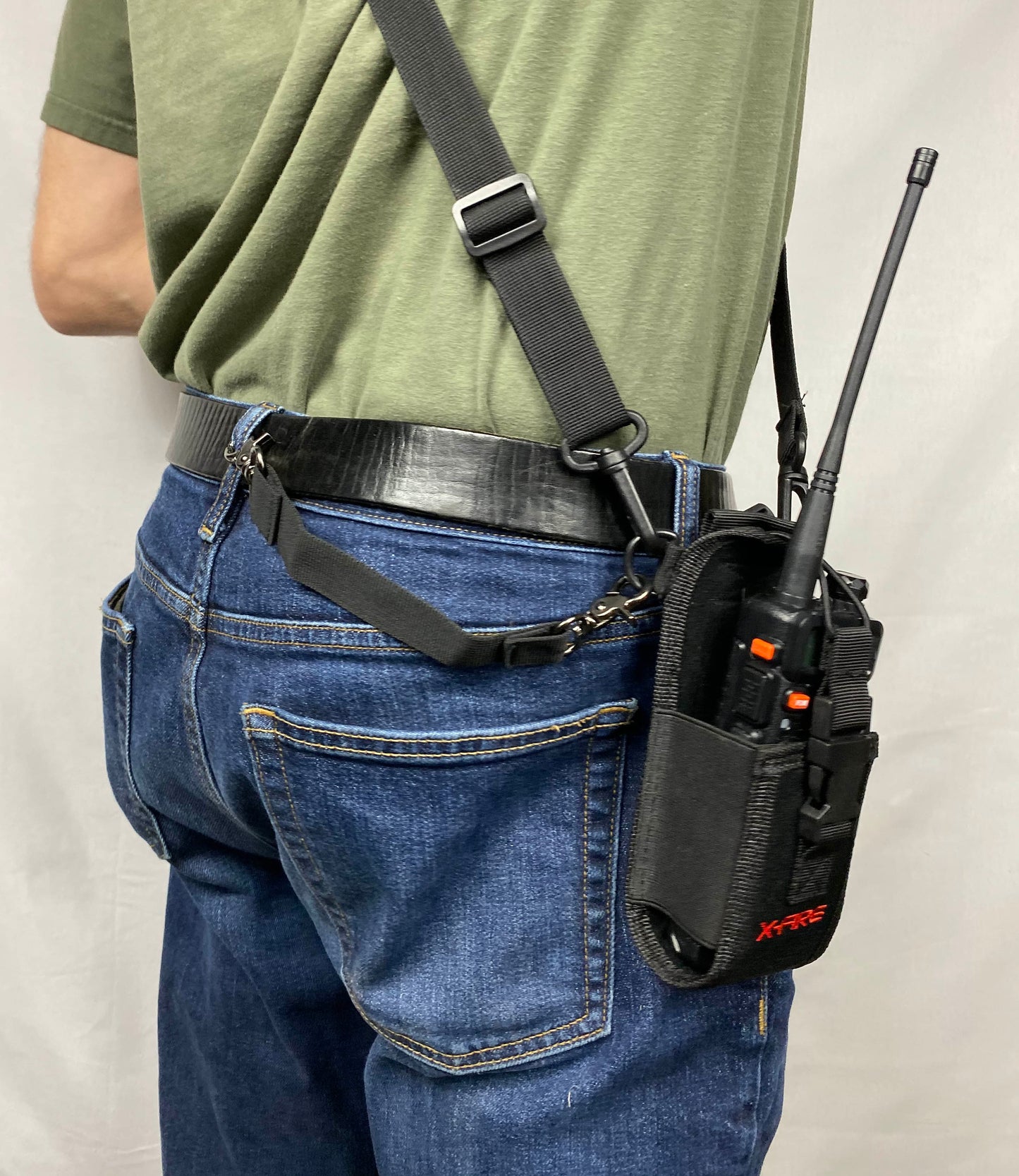 X-FIRE® ‘Radio Strap’ Washable Firefighter EMS Portable Radio Shoulder/Duty Belt Holder w/ Anti-Sway Strap