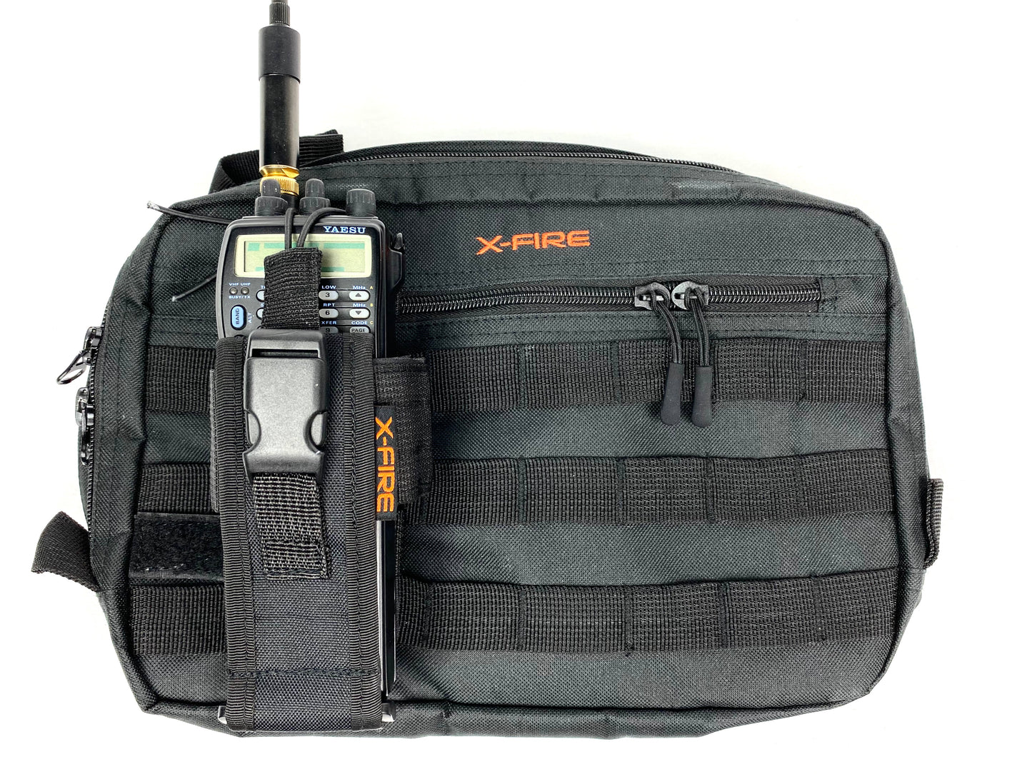 X-FIRE® Fully Adjustable Washable Duty Belt / MOLLE Holder for LARGE Portable Radios